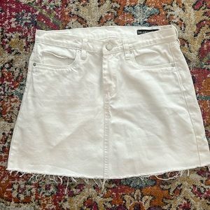White Jean Skirt